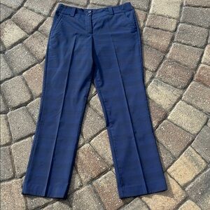 Nike Women Golf Pants Navy and Blue Plaid Size 4 Like New